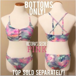 Pastel watercolor marble tie dye bottoms VS PINK